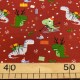Estampado Navidad Dinosaurios fondo Granate (Punto de Camiseta)
