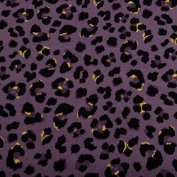 Punto de Viscosa Estampado Animal Print Morado