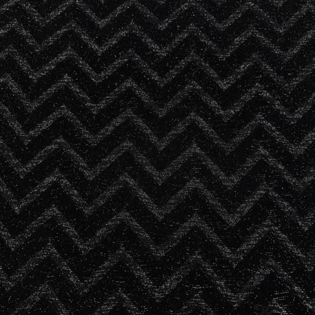 Punto Chevron Lurex Negro