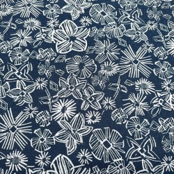 Lino Viscosa Estampado Jeans
