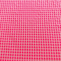 Seersucker Cuadros Rosa Fluor