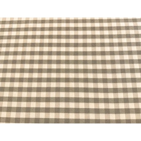 Loneta Cuadros Beige Gris (Tejidos)