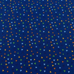 Punto de Camiseta Estampado Triangulos fondo Azul Oscuro