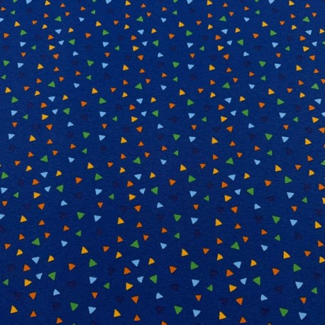 Punto de Camiseta Estampado Triangulos fondo Azul Oscuro