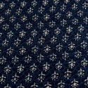 Batista Verano Estampada Hojas fondo Azul