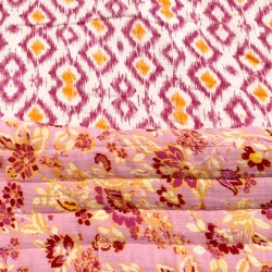 Muselina Acolchada Doble Estampado Este