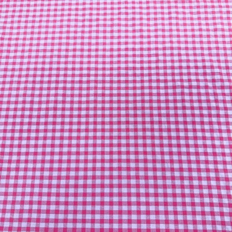 Seersucker Cuadros Fucsia Lila