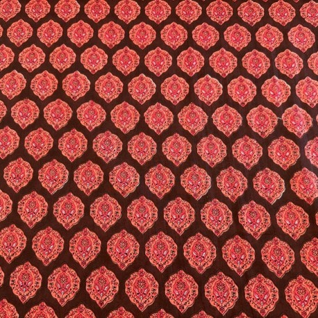 Batista Voile Batik Provenzal fondo Granate
