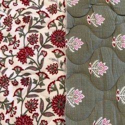 Muselina Acolchada Doble Estampado Oeste