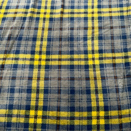 Coralina Estampada Cuadros Amarillo Gris