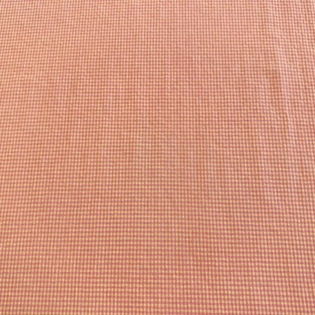 Seersucker Cuadros Pequeños Amarillo Salmón