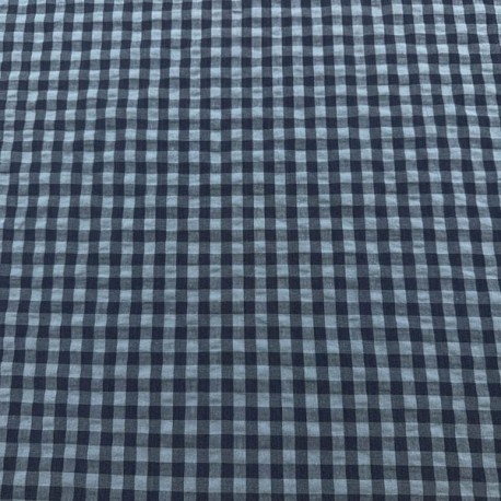 Seersucker Cuadros Medianos Azules