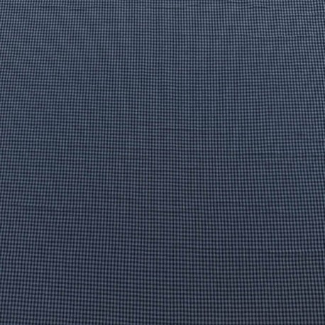 Seersucker Cuadros Pequeños Azules
