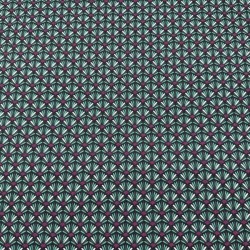 Popelin Algodón Abanicos fondo Verde Petroleo