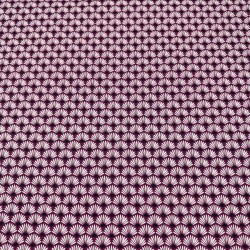 Popelin Algodón Abanicos fondo Morado