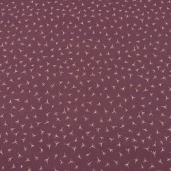 Popelin Algodón Chicken Footprint fondo Berenjena