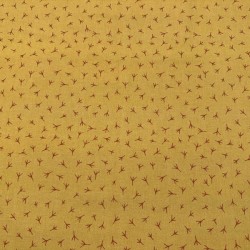 Popelin Algodón Chicken Footprint fondo Mostaza