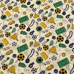 Popelin Algodón Futbol