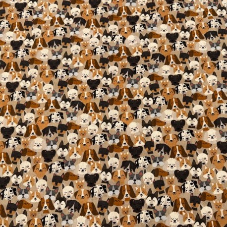 Popelin Algodón Perritos