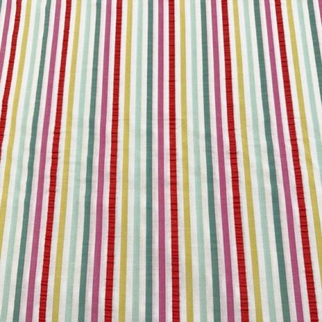 Seersucker Rayas Multicolor Verde