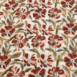 Muselina Acolchada Doble Estampado Levante