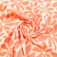 Doble Gasa Flores Naranja (Muselina)