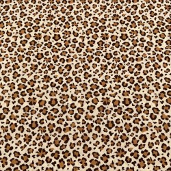 Popelin Algodón Animal Print Marrón