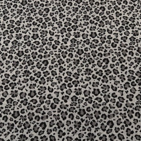 Popelin Algodón Animal Print Gris