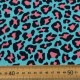 Popelin Algodón Animal Print Azul Turquesa