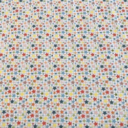 Popelin Algodón Estrellas fondo Cuadros