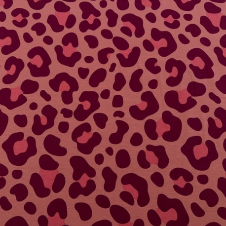 Punto de Camiseta Estampado Animal Print Ciruela