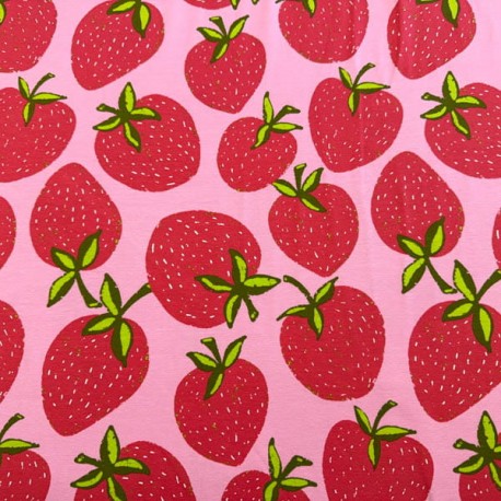Punto de Camiseta Estampado Fresas