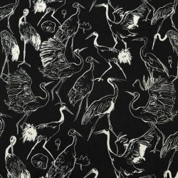 Viscosa Lino Estampado Grullas