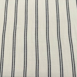 Viscosa Lino Rayas fondo Blanco Roto