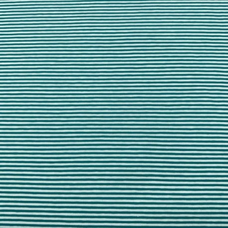 Punto de Camiseta de Rayas Celeste Verde (3 mm)
