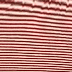 Punto de Camiseta de Rayas Rojo Blanco (3-5 mm)