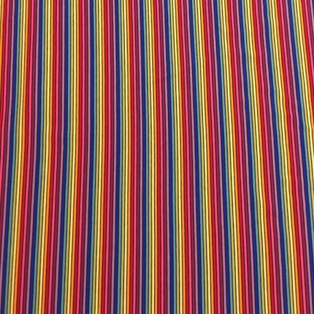 Punto de Camiseta de Rayas Multicolor Negro