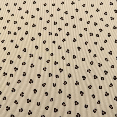 Punto de Camiseta Canalé Animal Print