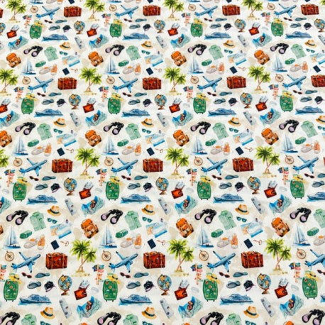 Popelin Algodón Viajes