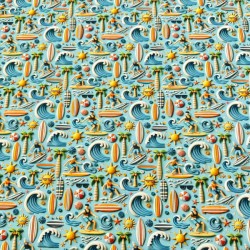 Popelin Algodón Surf