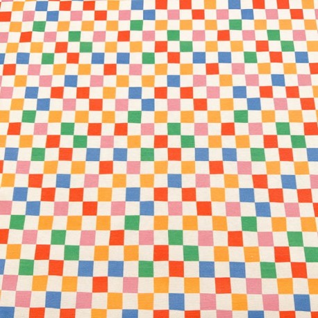 Half Panama Estampado Cuadros Multicolor