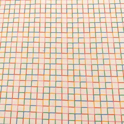 Half Panama Estampado Rayas Cuadricula Multicolor