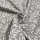 Loneta Hojas Blancas fondo Gris