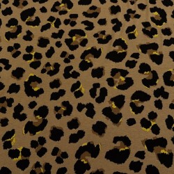 Punto de Viscosa Estampado Animal Print Marron
