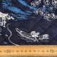 Popelin Acolchado Doble Estampado Pagodas y Peces
