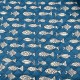 Popelin Acolchado Doble Estampado Pagodas y Peces