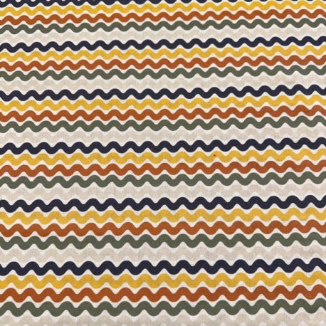 Popelin Algodó Ondas Multicolor