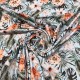 Lycra de Bañador Estampado Flores fondo Celeste