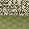 Acolchado Terciopelo Estampado Vintage Verde