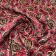 Acolchado Terciopelo Estampado Cachemira Granate